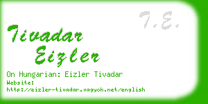 tivadar eizler business card